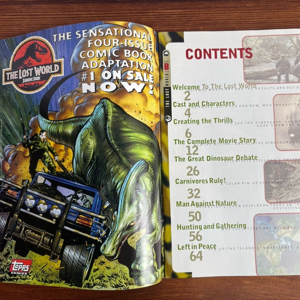 1997 The Lost World Jurassic Park Official Souvenir Magazine T-Rex Cover Topps‎ - Picture 3 of 8
